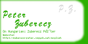 peter zuberecz business card